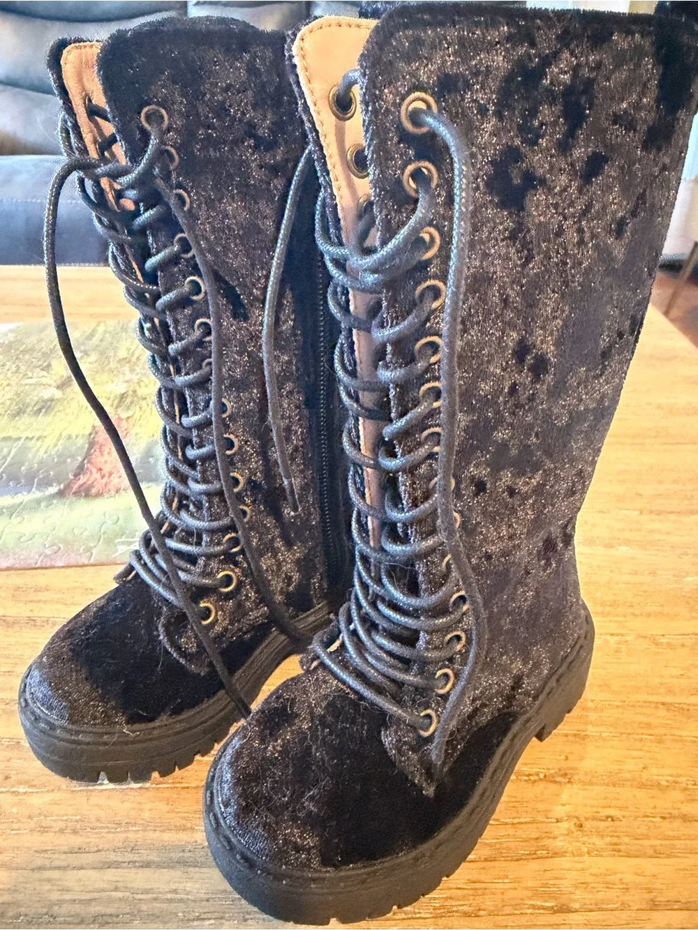 A bear co velvet boots